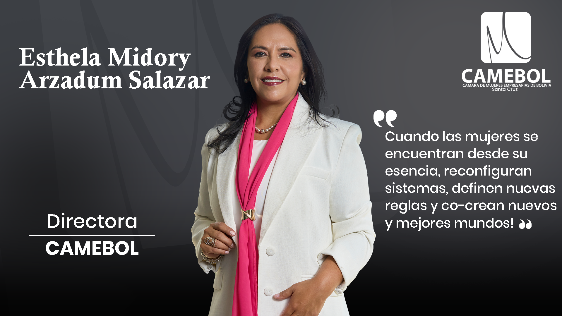 E. Midory Arzadum Salazar, Directora de CAMEBOL Santa Cruz